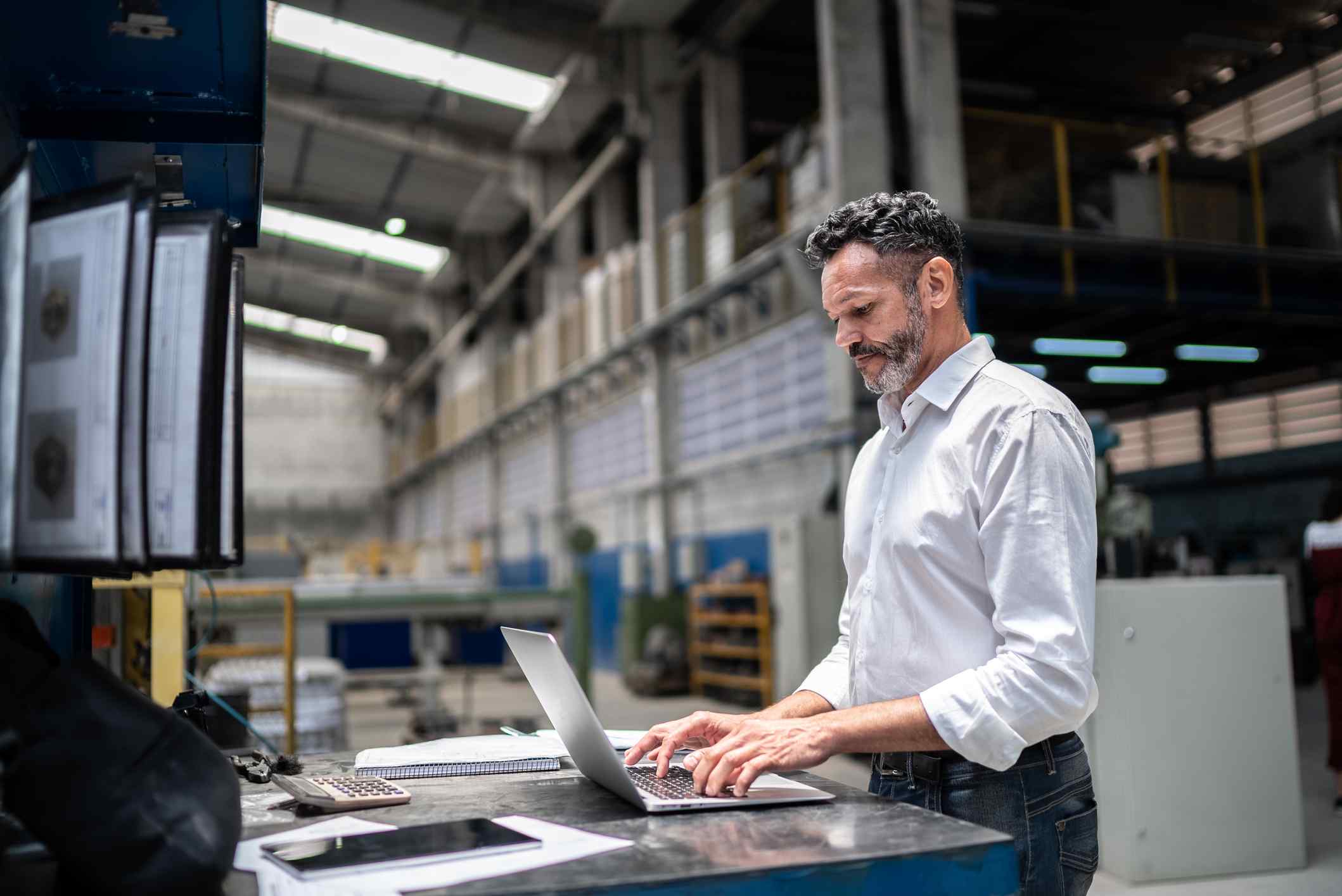 man working on laptop